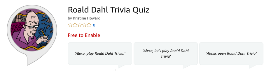 Alexa Skills Roald Dahl Fans