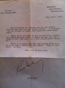 Love letter from Dahl